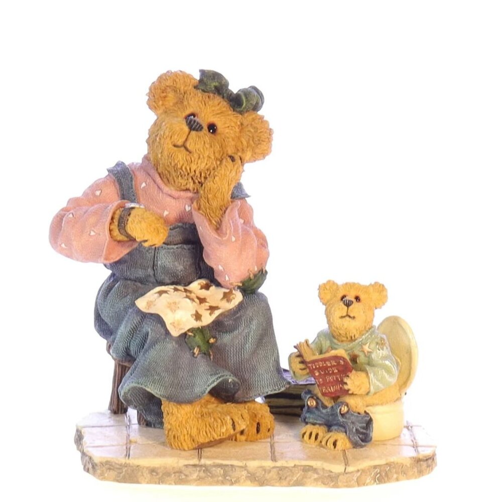 Boyds Bears & Friends Momma With Taylor Resin Figurine In Original Box